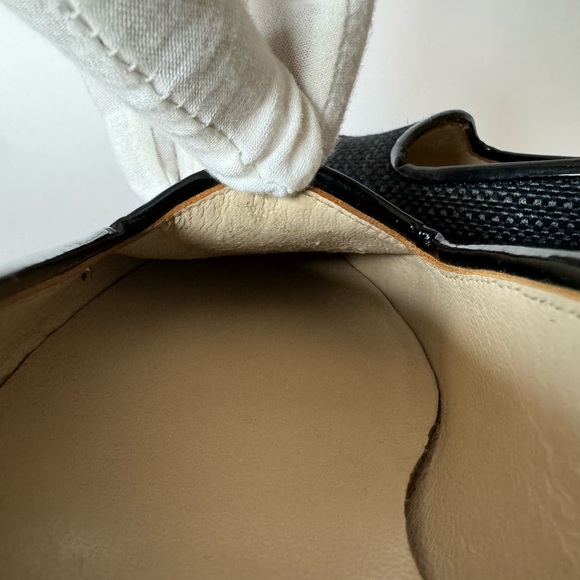 New Stubbs & Wooton Palm Beach slipper shoes sz 8.5 black and patent leather - Picture 4 of 9